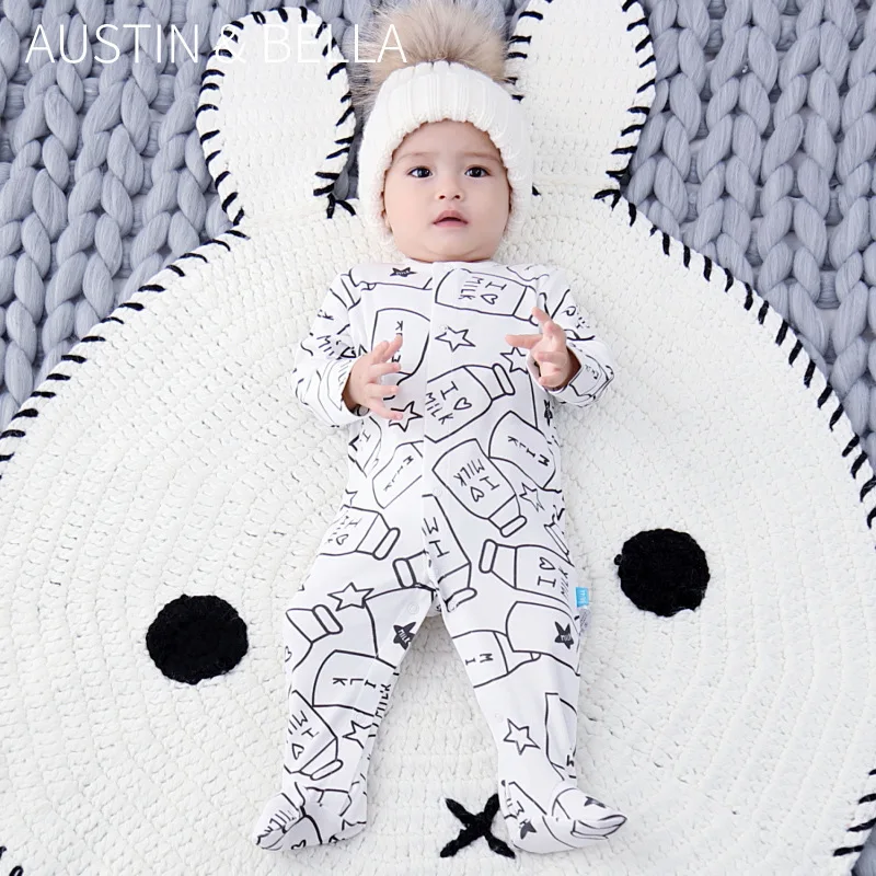 Детский комбинезон из чистого хлопка с длинным рукавом