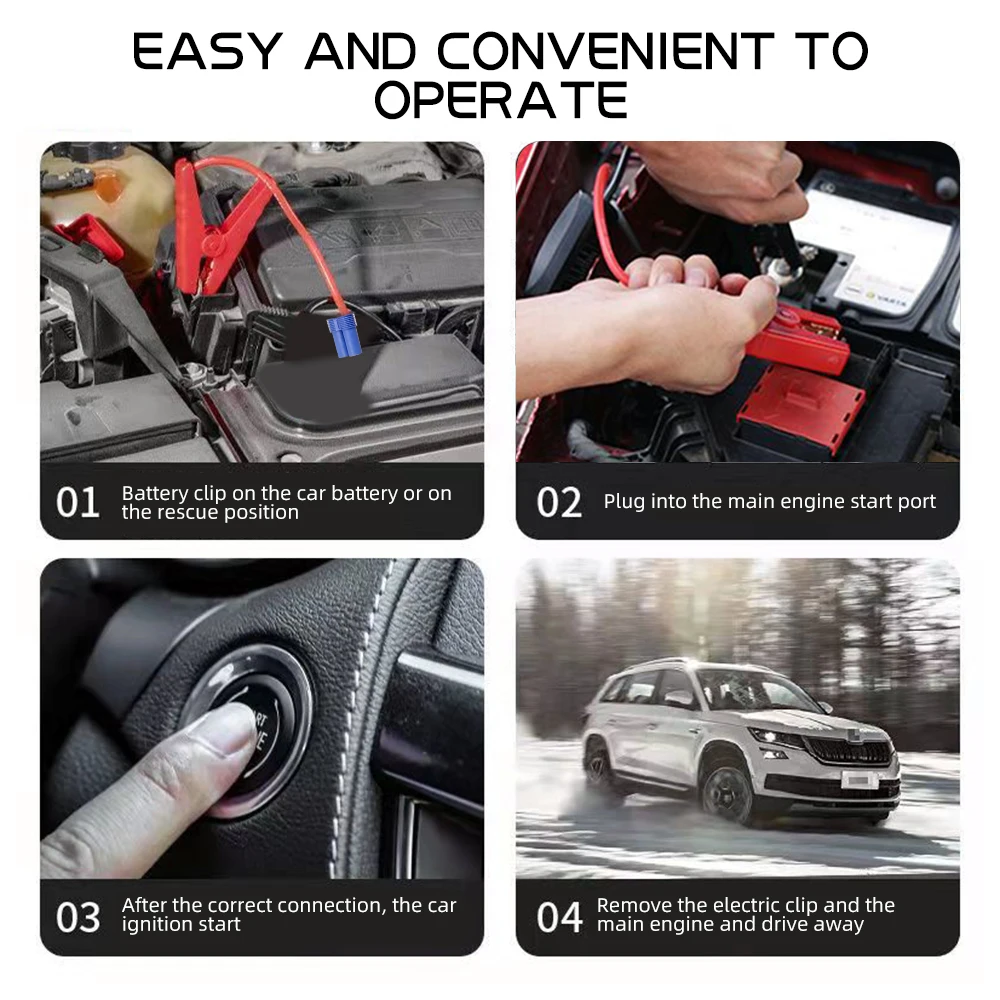 

20000mah12V Car Jump Starter Power Bank Portable Car Battery Booster ChargerStarting Device Auto Emergency Start-up Lighting