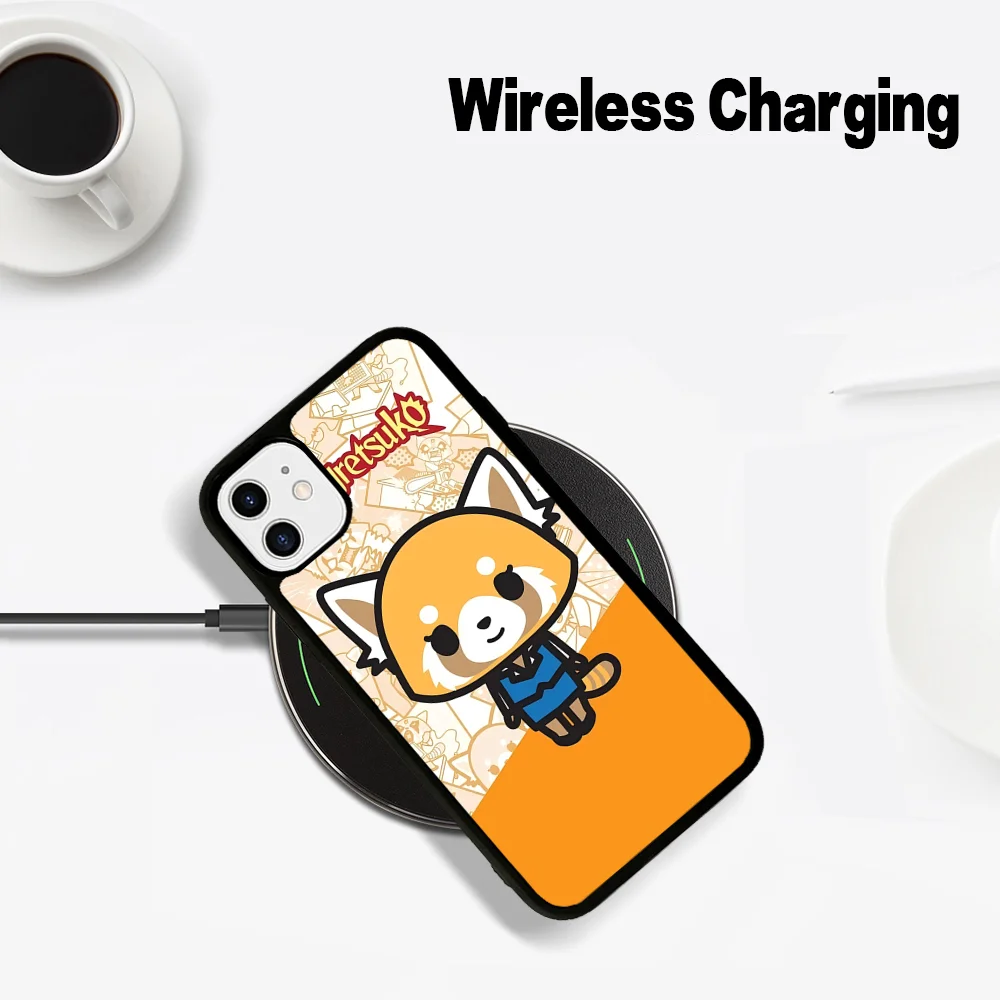Милый чехол для телефона с рисунком A-Aggretsukos магнитный iPhone 16 14 13 12 11 15 Pro Max Plus Magsafe
