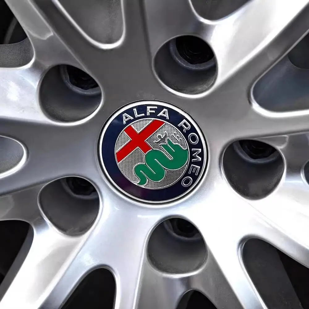 Фото 11 шт. для Alfa Romeo 56 мм черные колпаки GTAM 74 мм 40 мм 90 мм 20 мм значок на руль автомобиля капот передняя эмблема Giulia Stelvio Mito №5