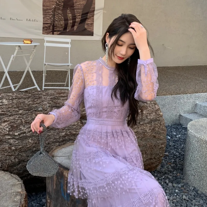 

2023 New Fashion Luxury Clothing See Through Mesh Sexy Party Club Dress Elegant Dresses For Women Birthday Christmas Robes Lady