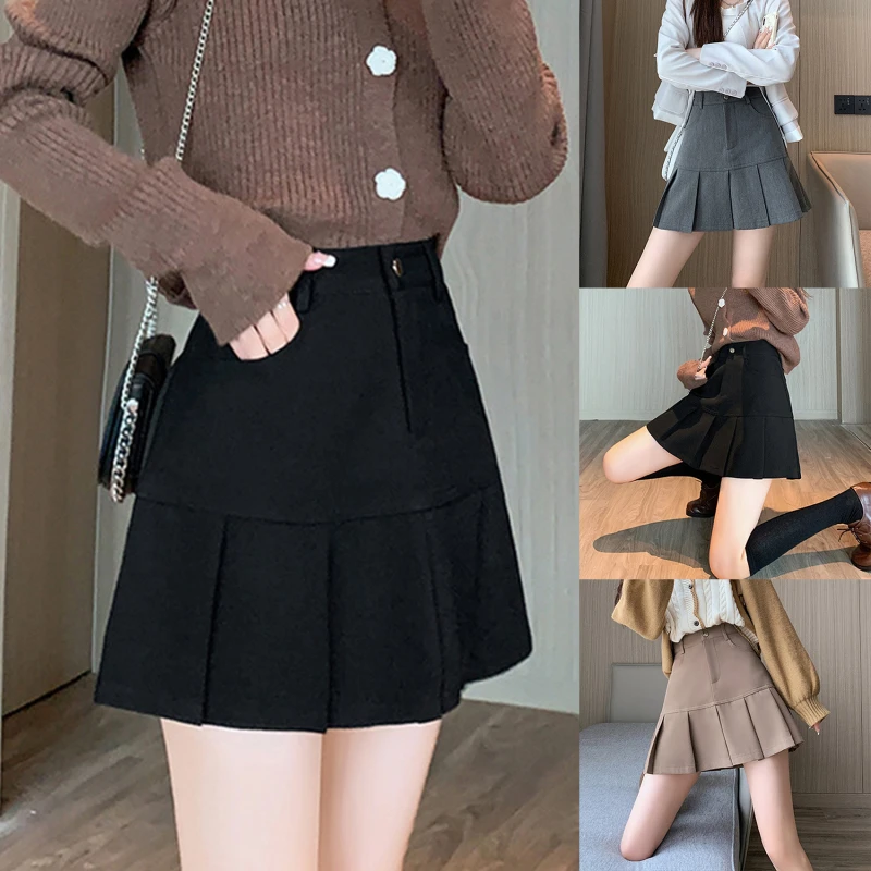 

Женская плиссированная юбка-карандаш в стиле Харадзюку