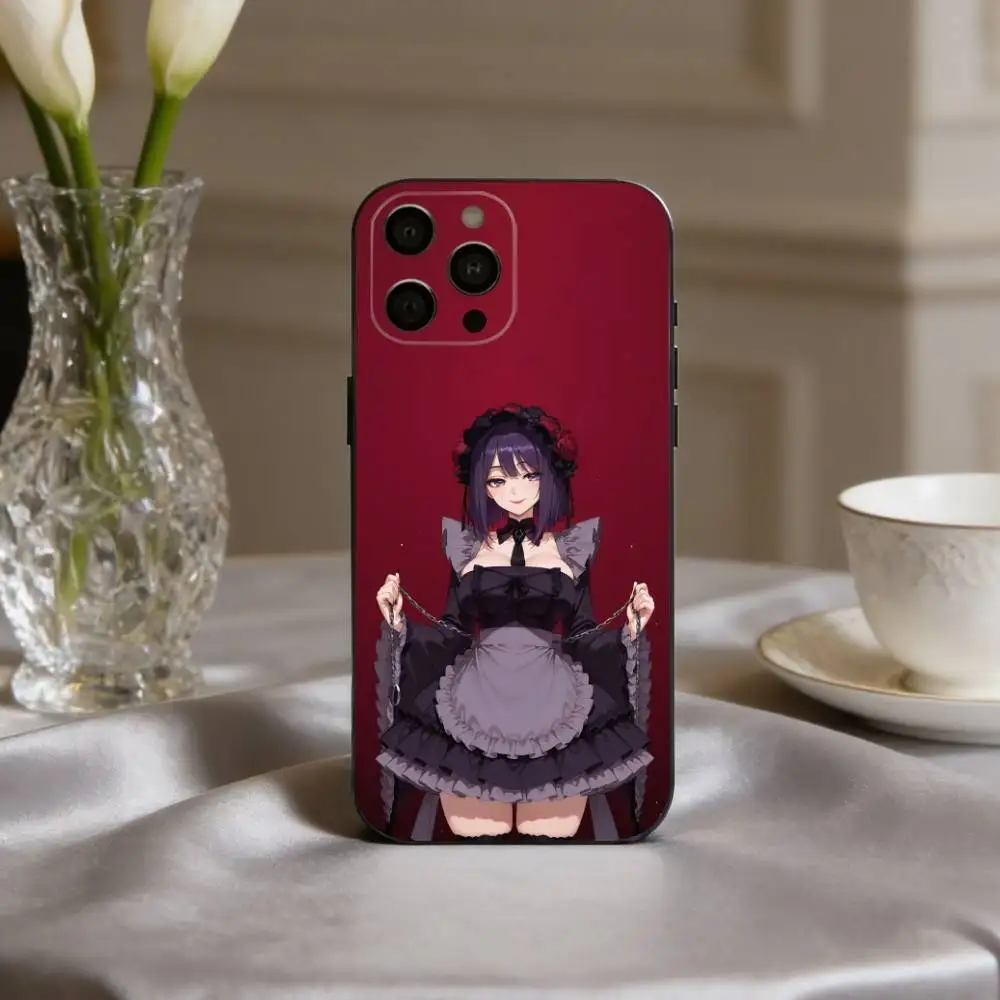 Фото Чехол для телефона S-Shizuku K-Kuroe M-Marin Kitagawa для iPhone 17 Pro, 16, 15, 14, 13, 12, 11, X, XR Plus и других моделей, мягкий черный чехол №4