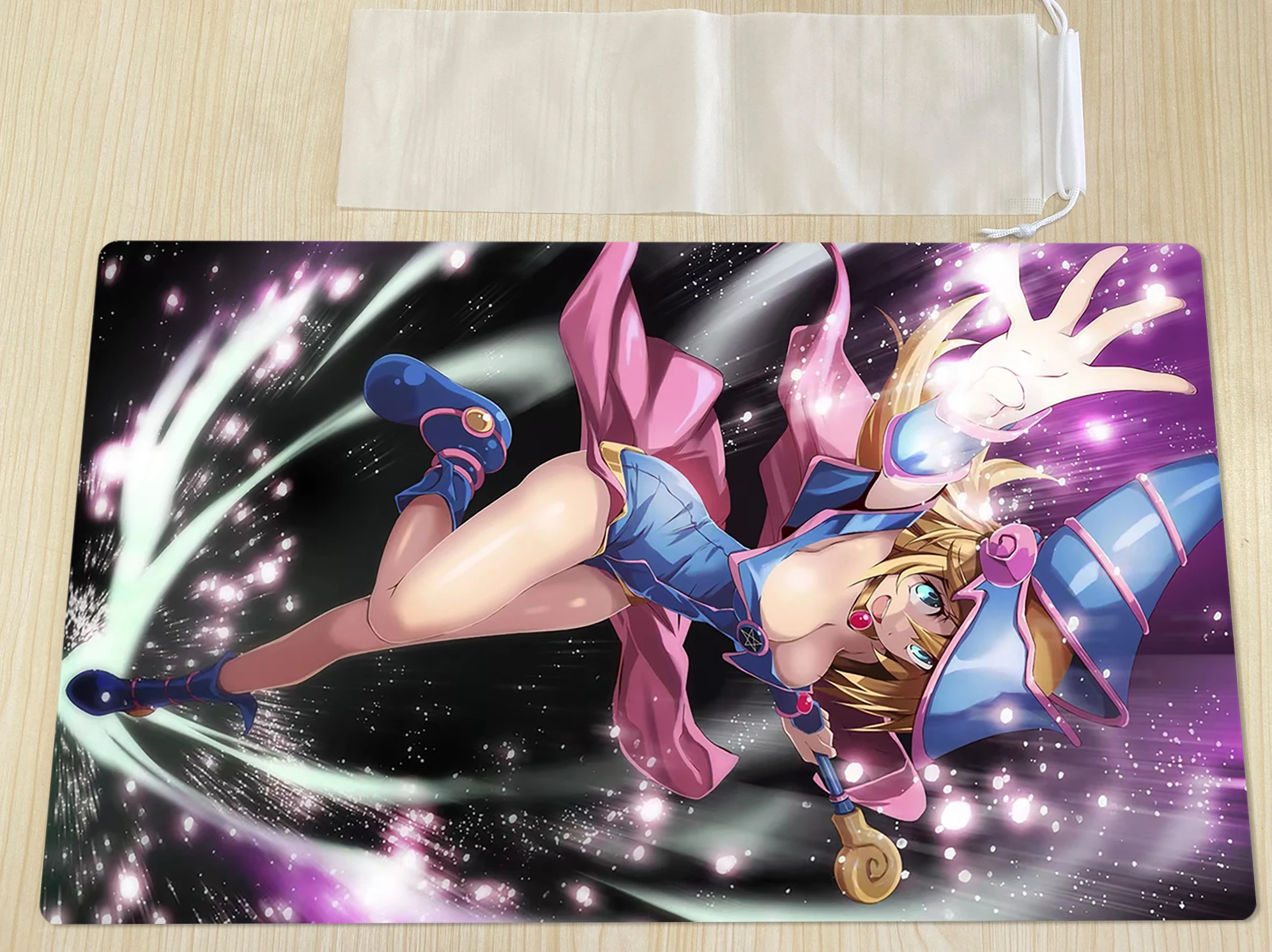 

Игровой коврик YuGiOh Dark Magician Girl, коврик для TCG, коврик для настольных игр, игровой коврик для карт, пользовательский Аниме Коврик для мыши, резиновые зоны и сумка, 60x35 см
