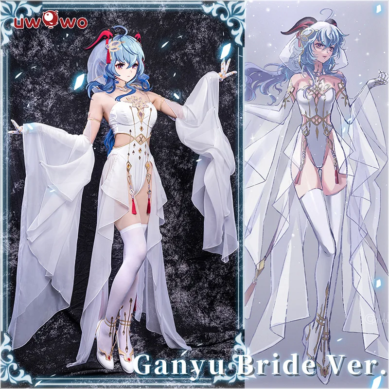 

【Clearance】UWOWOxAilish: Ganyu Cosplay Game Genshin Impact Ganyu Costume Genshin Impact Fanart Bride Ver. Ganyu Costumes Dress