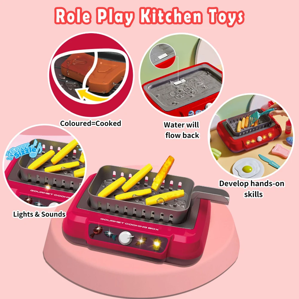 WizKidz Kids Play Кухонные аксессуары Набор игрушек в подарок со звуком и светом