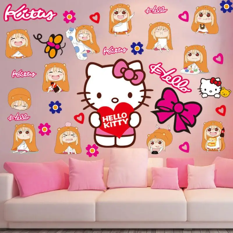 Kawaii Sanrios декор комнаты Hellokittys Сейлор Мун мультфильм аниме Diy комната Наклейка