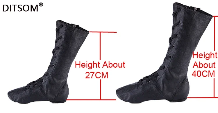 z prawdziwej skóry wysokie buty do tańca dla dziewczynek zamek błyskawiczny boku balet joga Fitness jazzowego studenci sceniczne