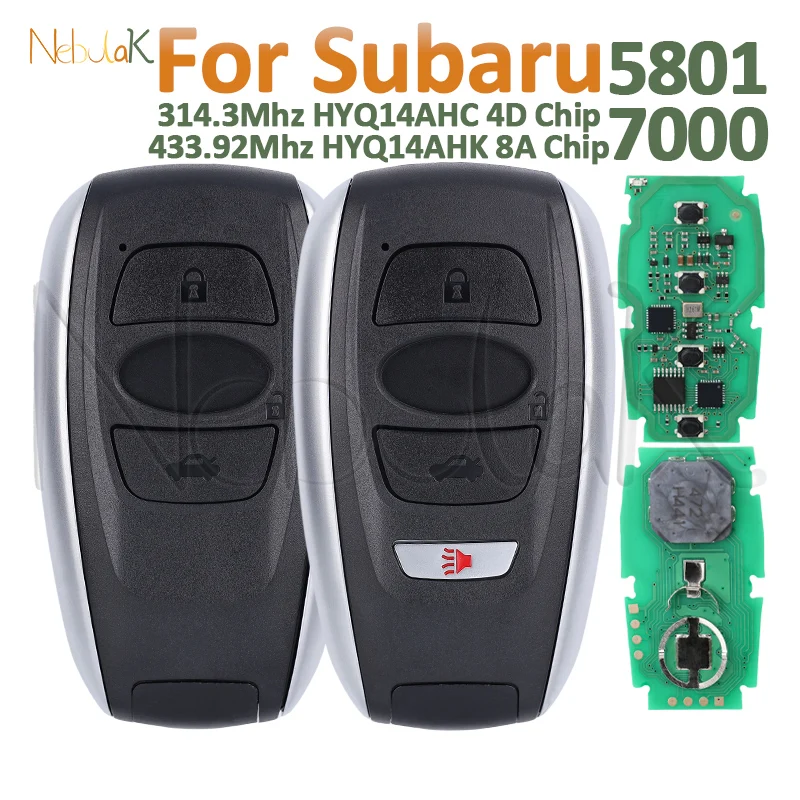 Автомобильный умный дистанционный ключ для Subaru Impreza Legacy BRZ XV Forester Outback 4D/8A чип 314 3 433