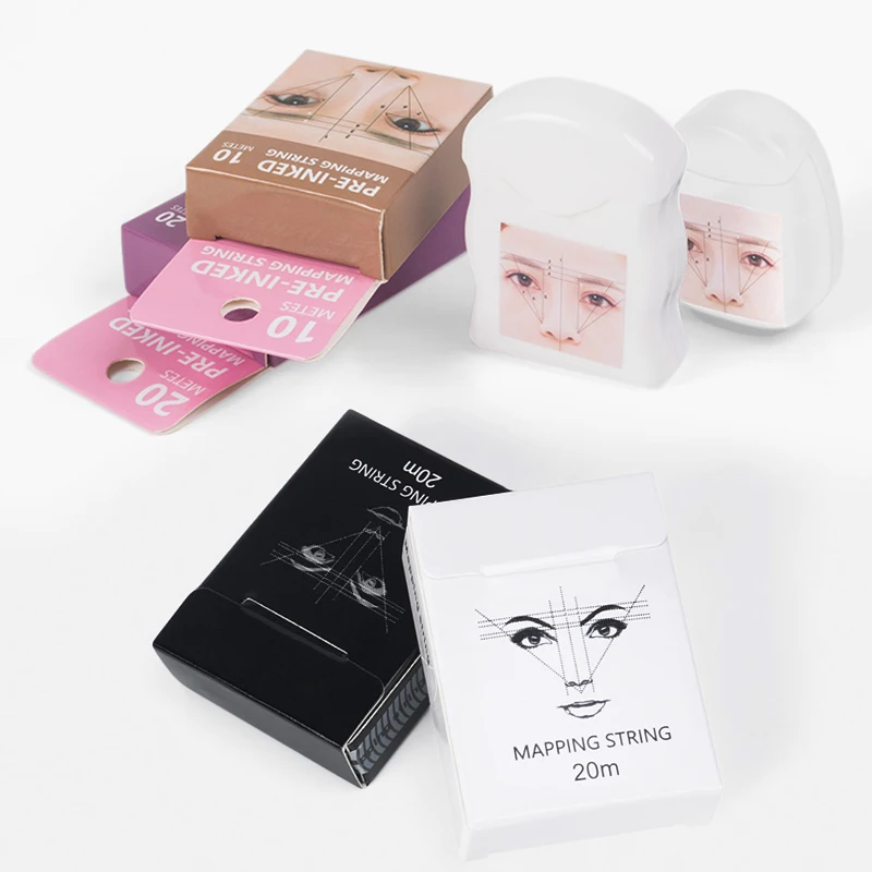 

Microblading Pre Ink Mapping String for Makeup Eyebrow Dyeing Linen Thread Semi Permanent Positioning Measure Tool 10m/20m/50m