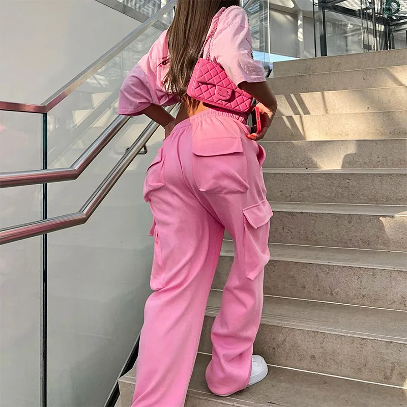 

Комбинезон женский с эластичным поясом, однотонный, с карманами