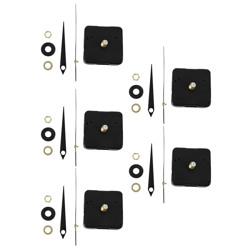 

5х самодельный механизм часов с высоким крутящим моментом, максимальная толщина циферблата 3/ 10 дюймов, общая длина вала 4/ 5 дюймов (черный)