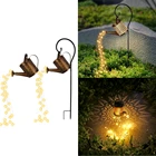 Уличная лампа на солнечной батарее, светодиодная водонепроницаемая лампа-Гирлянда для полива чайника, художественная лампа с прорезями