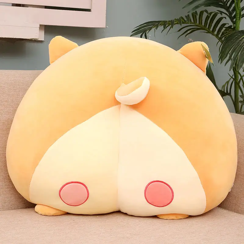 

New Arrival 40/50/60cm Lovely Cat Butt Plush Corgi Pillow Pig Cushion Cartoon Animal Sofa Stuffed Dog Kids Toys Kawaii Girl