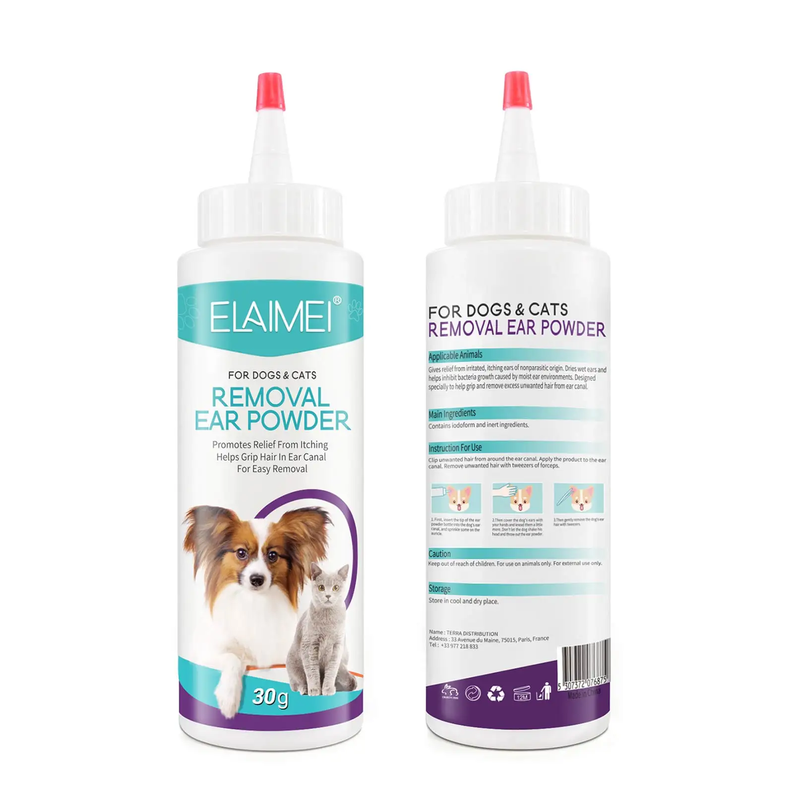 

Dog Ear Painless Dog Ear Powder For Hair Removal Treats Infected Ears Inflammation Itchiness Prone Ears 30g