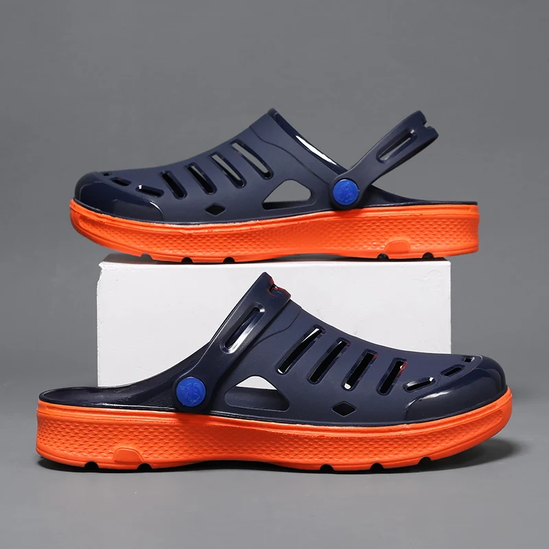 

Men Summer Jelly Sandal Women Breathable Garden Clog Couples Beach Sandals Fashion Water Shower Shoes Outdoor Casual Flip Flop