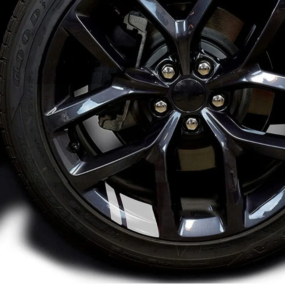 

6 шт. светоотражающие наклейки на обод колеса автомобиля, наклейки для стайлинга автомобилей, знак в полоску, наклейки на ступицу гоночного колеса, авто внешние аксессуары