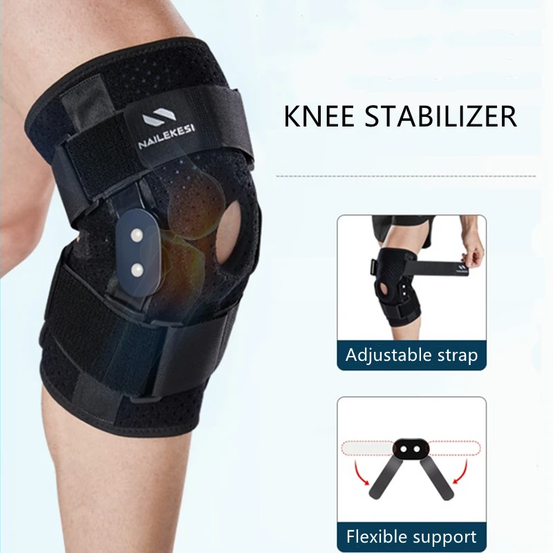 

1PCS Hinged Knee Pads Brace for Sports Joints Arthritis Meniscus Tear Pain Adjustable Patella Protector Knee Support Kneepads