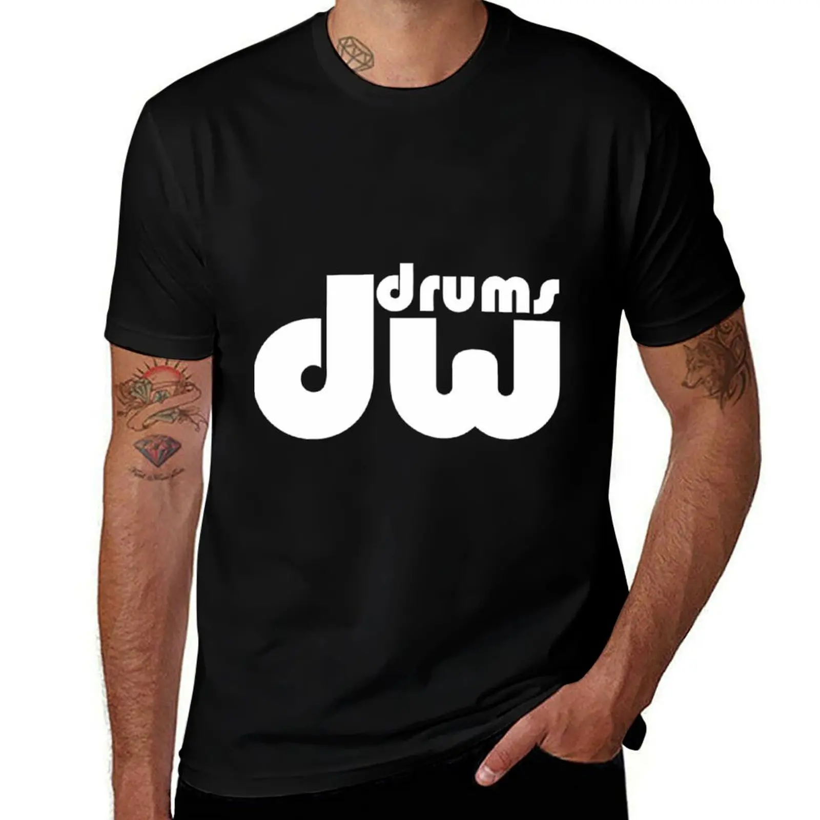 Фото Футболка DW Drums Brands: модная повседневная рубашка с коротким рукавом №1