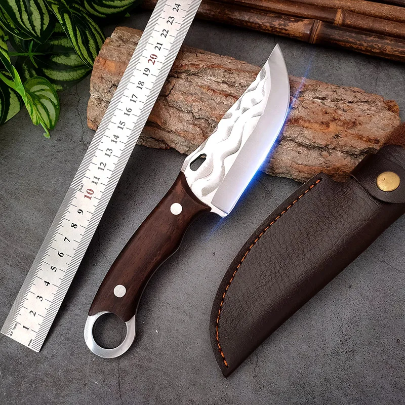 

Boning Knife Outdoor Portable Camping Knife 5cr15 Stainless Steel Handmade Forged Kitchen Meat Cleaver Butcher Hunting Knife