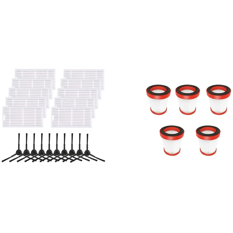 

20Pcs Filter And Brush For Ilife V3S Pro, V5, And V5S Pro Robot With 5Pcs Filter For Xiaomi Deerma VC01 Vacuum Cleaner