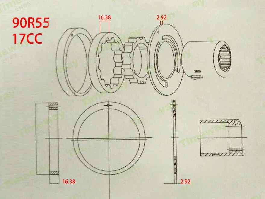 Зарядный насос 90R гидравлический для заливки масла 90R55 запасные части Sauer Danfoss PV90R55