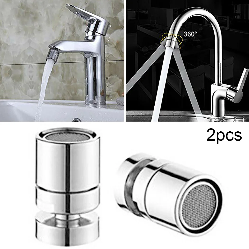 

2pc Faucet Aerator Kitchen Universal Faucet Bubbler Splash-proof Water Saver 360° Swivel Faucet Outlet Filter Accessories