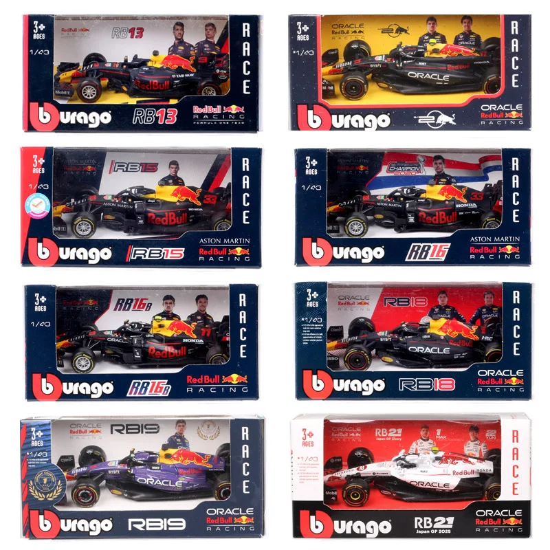 Фото Bburago 1/43 Red Bull Racing RB13 RB15 RB16 B RB18 RB19 RB20 RB21 # 33 # 3. Риккардо # 1. Verstappen # 11Перес # 22 GP Модель автомобиля Игрушка №1
