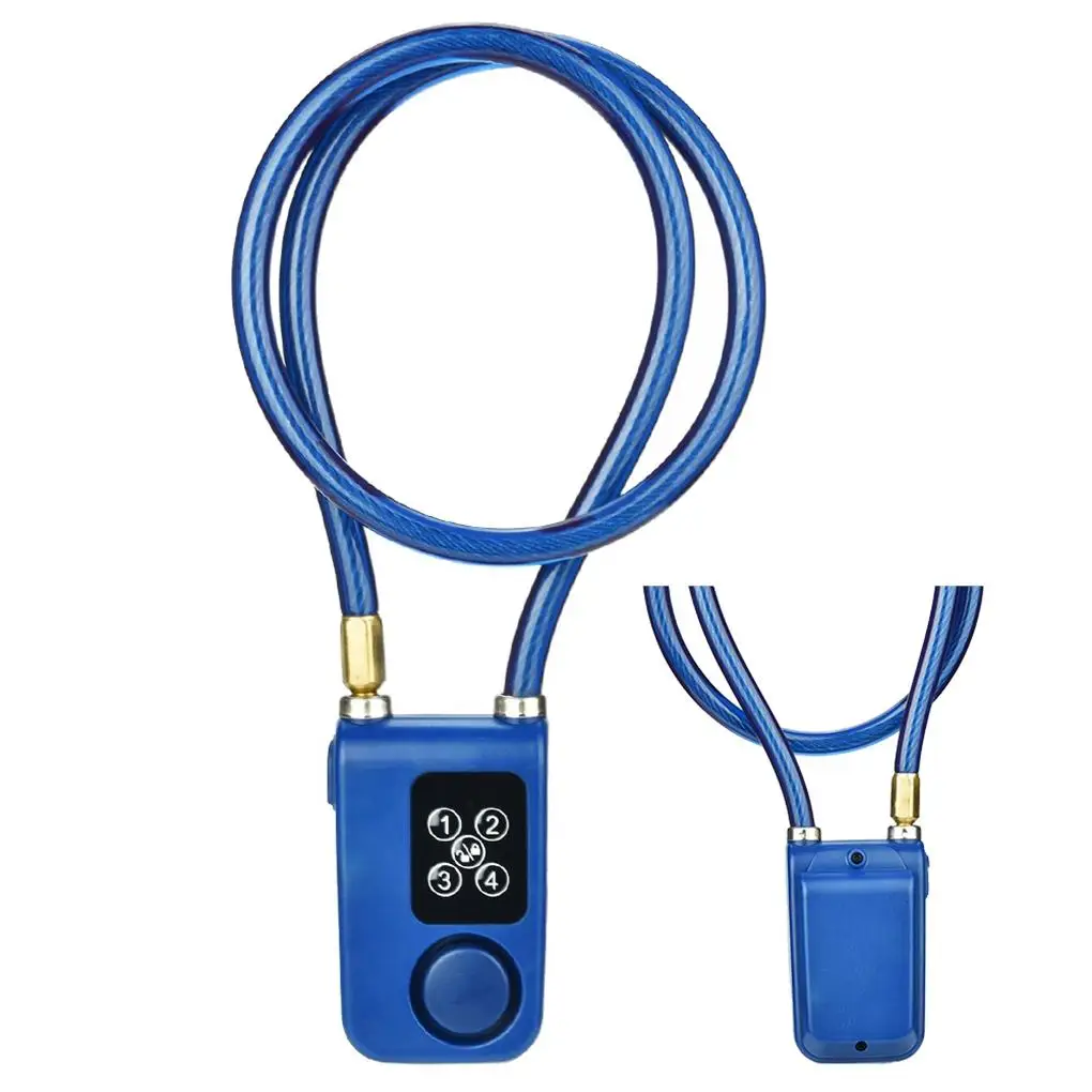 

ABS Steel Wire Bike Combination Lock Universal IP55 Waterproof Alarms Padlock