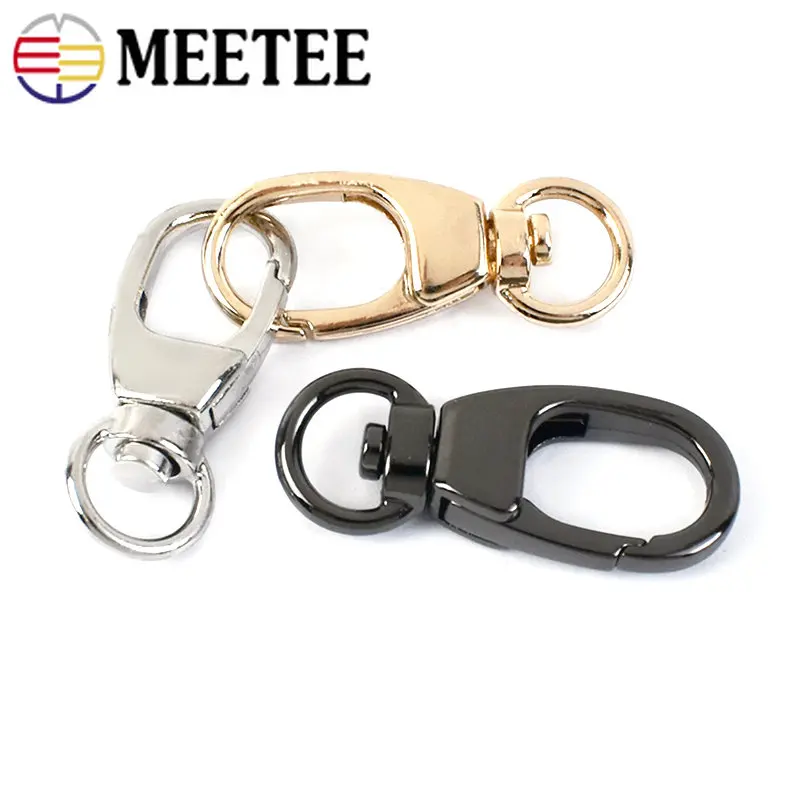5/10Pc Metal Swivel Lobster Clasp Keychain Snap Hook Spring Clip Belt Buckle Bag Strap Dog Leash Carabiner Lanyard Leather Craft |