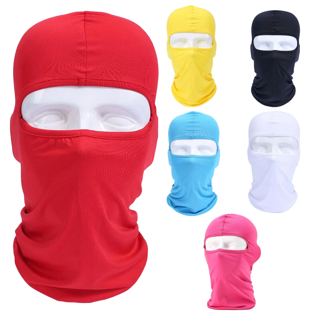 

Elastic Bicycle Full Face Cover Breathable Windproof Bike Headscarf Outdoor Cycling Face Cover White