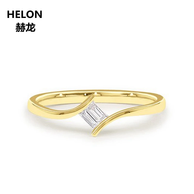 

0.06ct SI-SI3/H Natural Diamonds Baguette Cut Engagement Wedding Ring Solid 14k Yellow Gold Women Ring Rose Gold White Gold