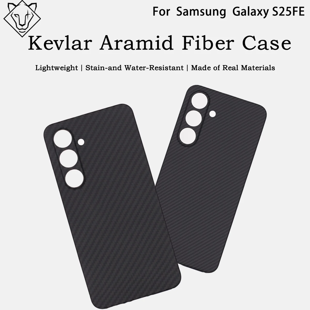 Фото Чехол из арамидного волокна для Samsung Galaxy S25Fe, чехол из углеродного волокна S24Fe, чехол для телефона 600D, ультратонкие чехлы из арамидного волокна №2