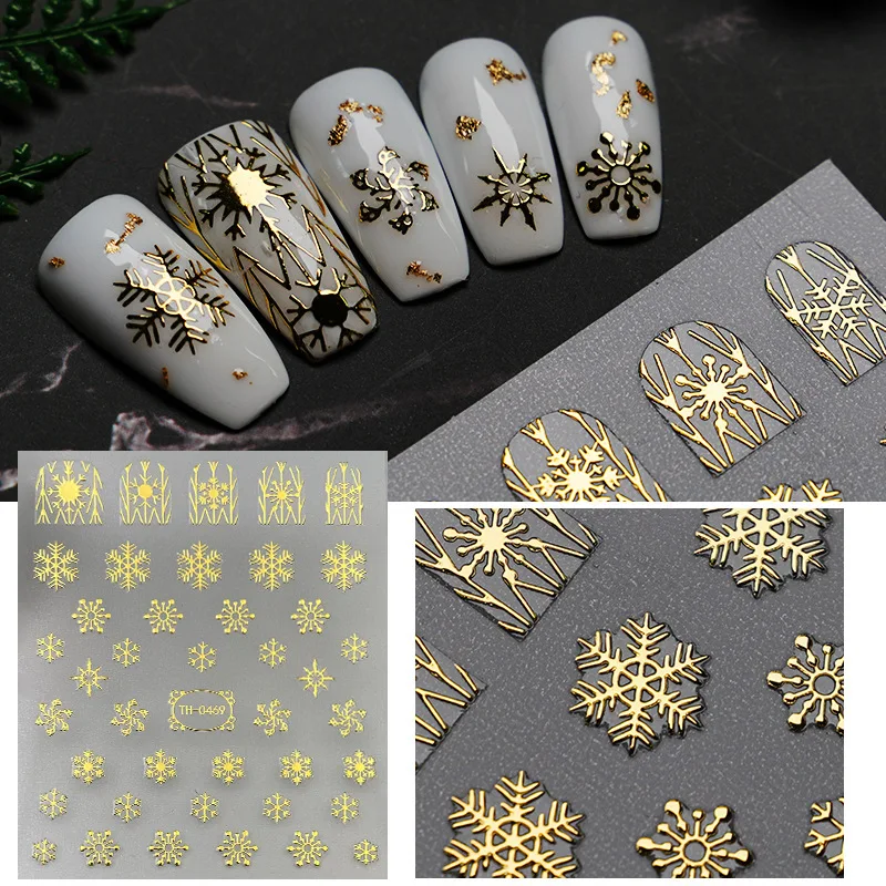 

3D золотые наклейки для дизайна ногтей Звездные звезды сердце круг Луна снежинки дизайн больших листов слайдеры фольгированные наклейки DIY ...