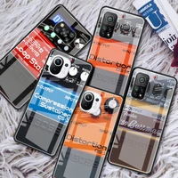 glass funda cases for xiaomi redmi note 10 pro 9s 8 9 hard phone casing poco x3 nfc 11 lite 10t 9t cover boss distorions pedal