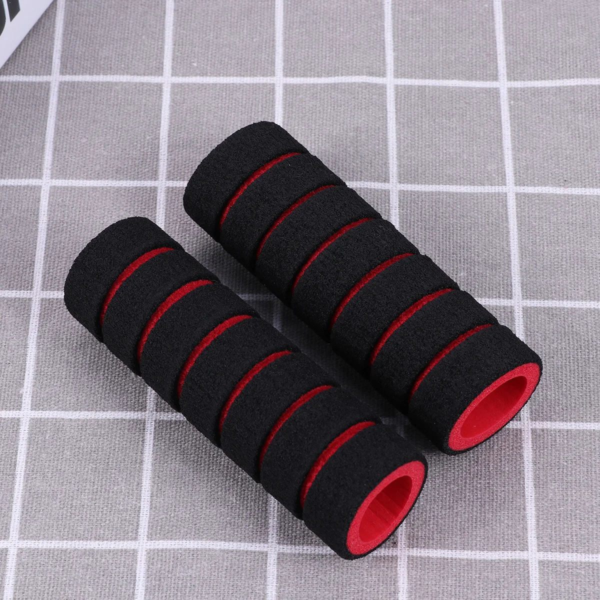 

2 Pair Handlebar Handle Bar Grips Sponge Non- Bike Handle Grips for Bike Racing Motorcycle (Red)