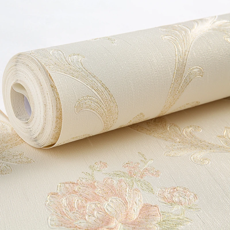 9 5 м европейские цветочные обои домашний декор дамасские тисненые 3D рулон для