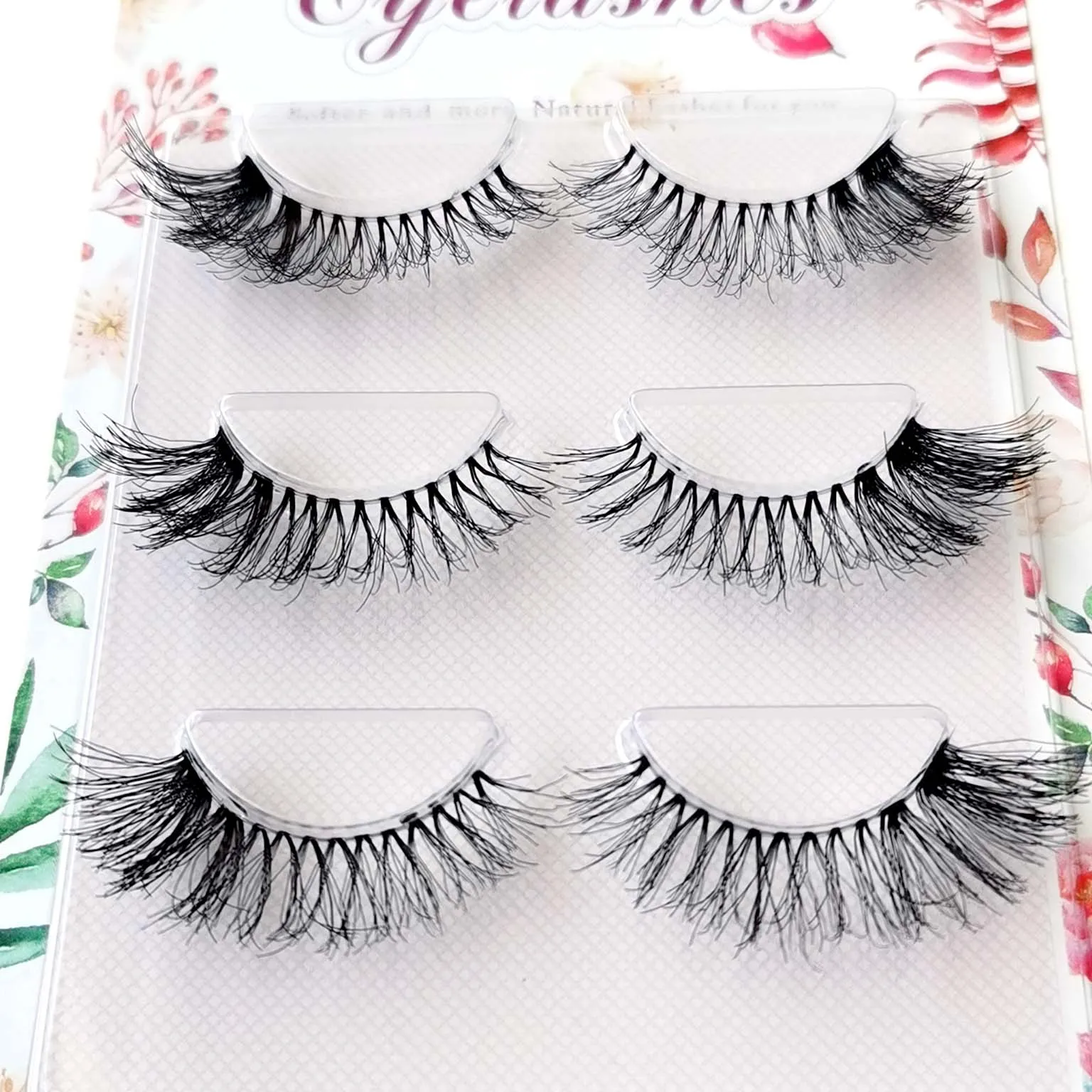 

Новые Накладные ресницы оптом 3 Пары ресниц невидимая лента норковые ресницы Многоразовые Накладные ресницы макияж оптом