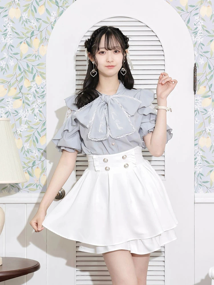 Женская кружевная рубашка с коротким рукавом