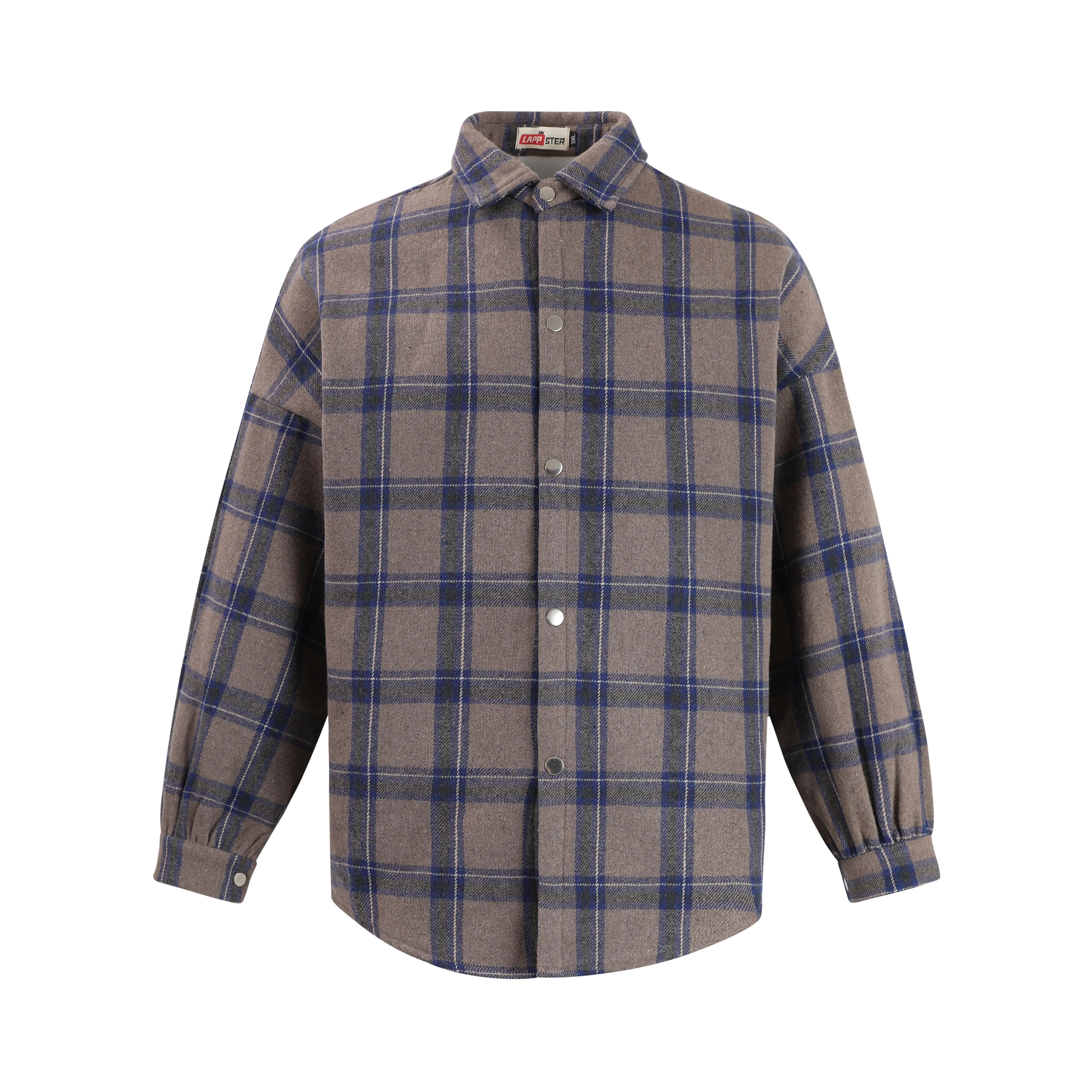 KAPMENTS Мужская винтажная фланелевая клетчатая рубашка в стиле Харадзюку мужские