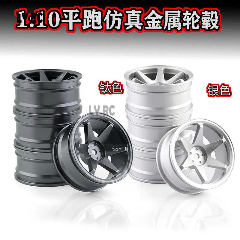 Колесный обод, металлический, 4 шт., для радиоуправляемого автомобиля 1/10 RC On Road Drift Car HSP 94122 TAMIYA TT02 XV01 KYOSHI YOKOMO WLtoys HPI