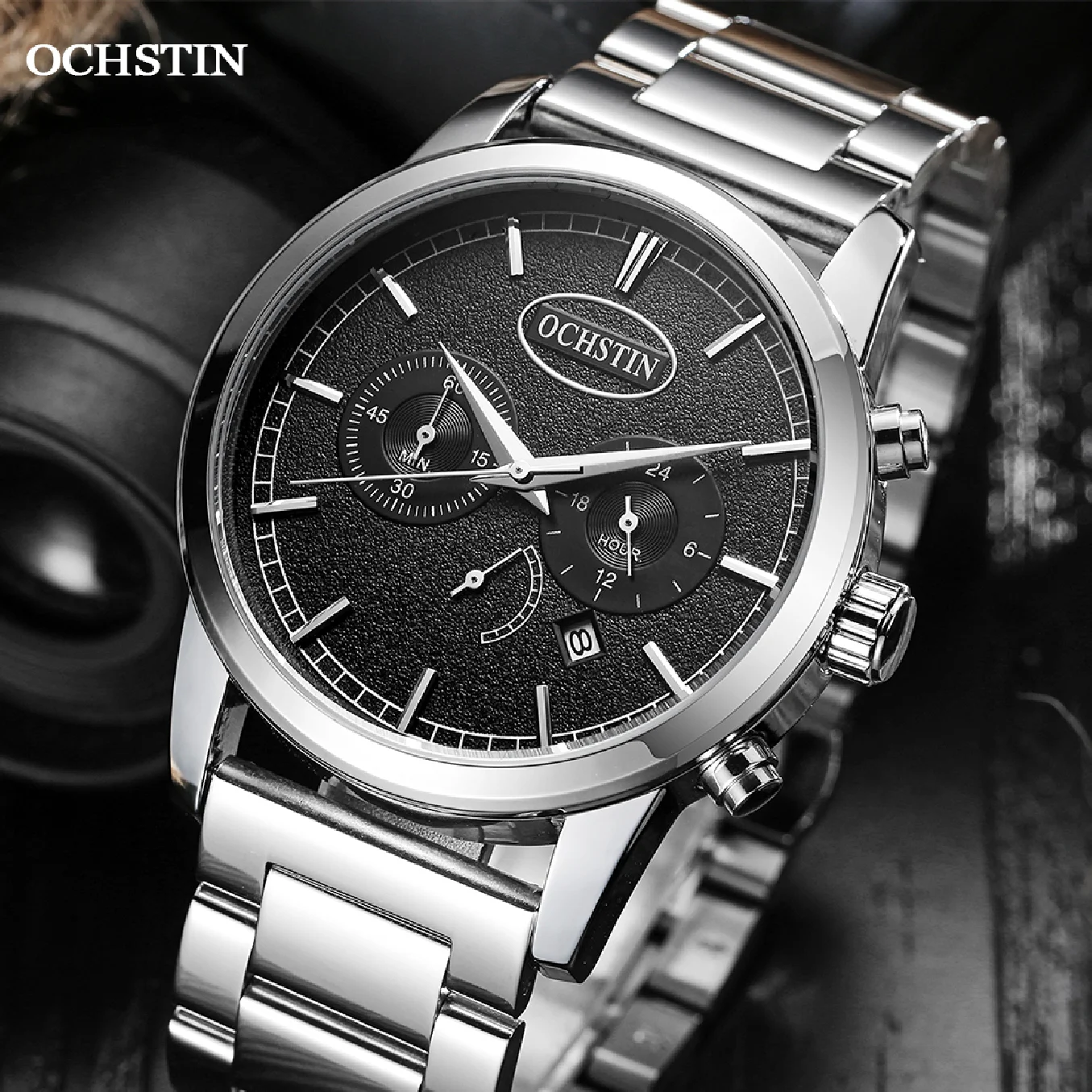 

��ѧ�� �ާ��ا�ܧڧ� �ߧѧ���ߧ�� 2021 Pilot Watches Quartz Chronograph Clock OCHSTIN Top Brand Luxury Stainless Steel Wristwatch GQ067D