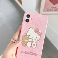 bandai hello kitty phone case for iphone 13 12 11 pro mini xs max 8 7 plus x 2020 xr cute protective case