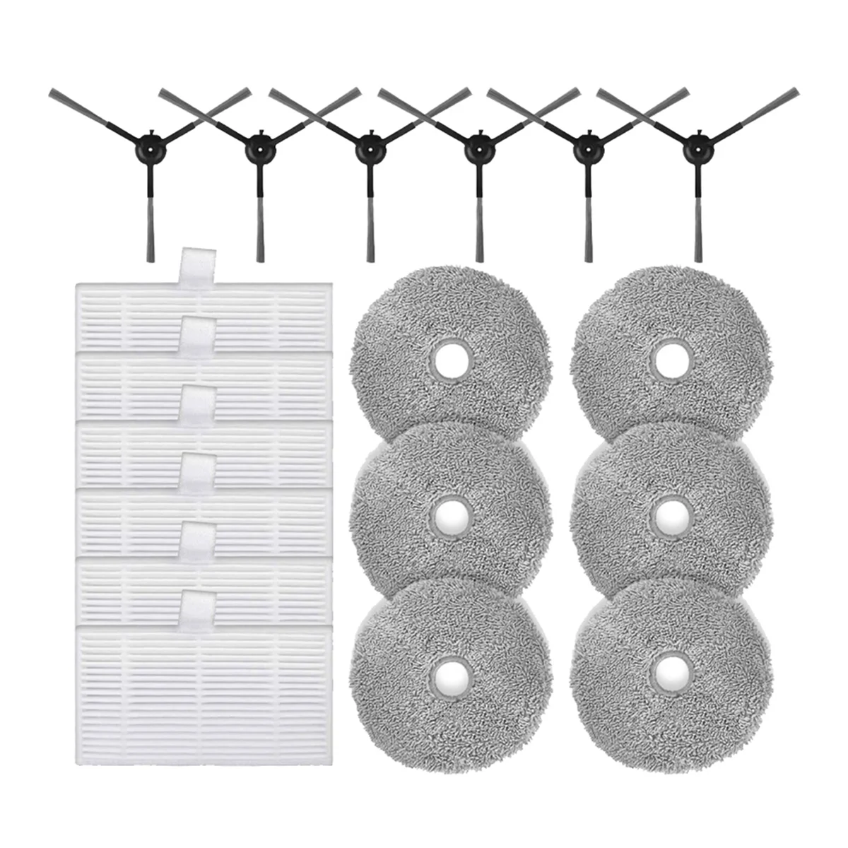 

18PCS Replacement Spare Parts for U200 / U200 Pro Robot Vacuum Cleaner Side Brush Hepa Filter Mop Cloth