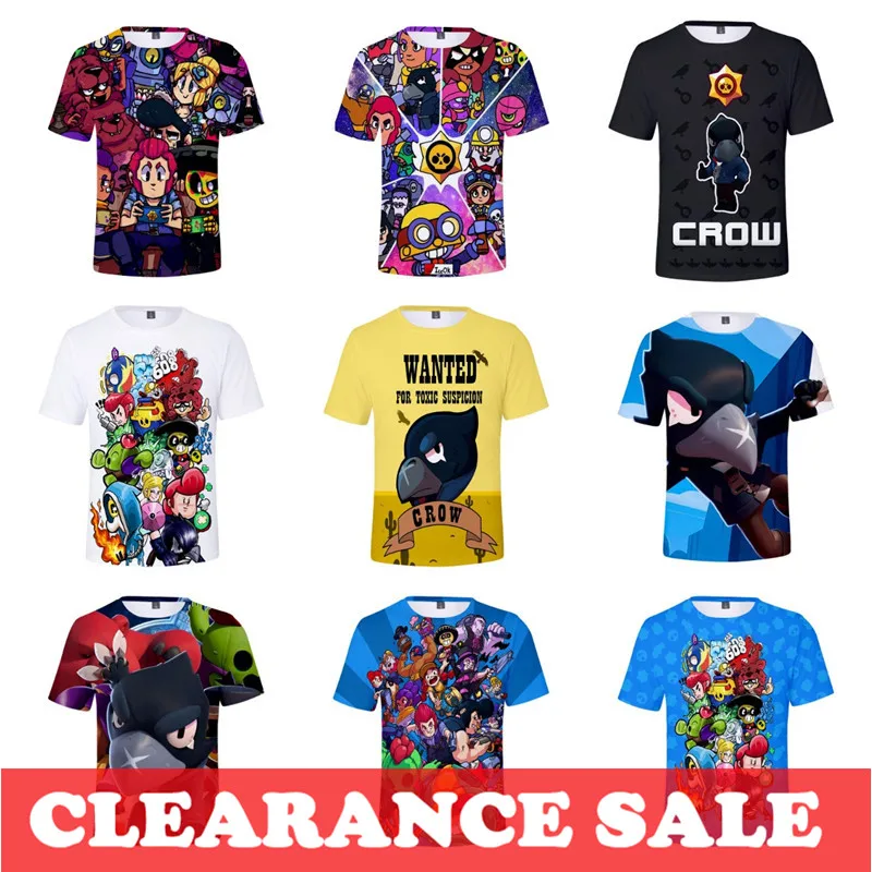 

Ship In 24 Hours Shark Leon Star Children's Wear Kids T-shirt Shooting Game 3d Shirts Boys Girls Tops T-shirts Teen Clothes