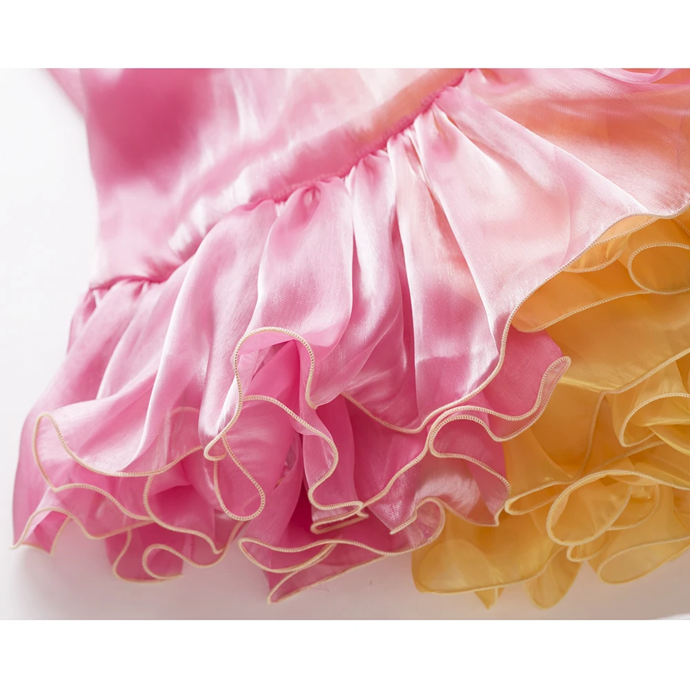 Женская длинная юбка для танца живота двухцветная круглая макси с разрезом сбоку