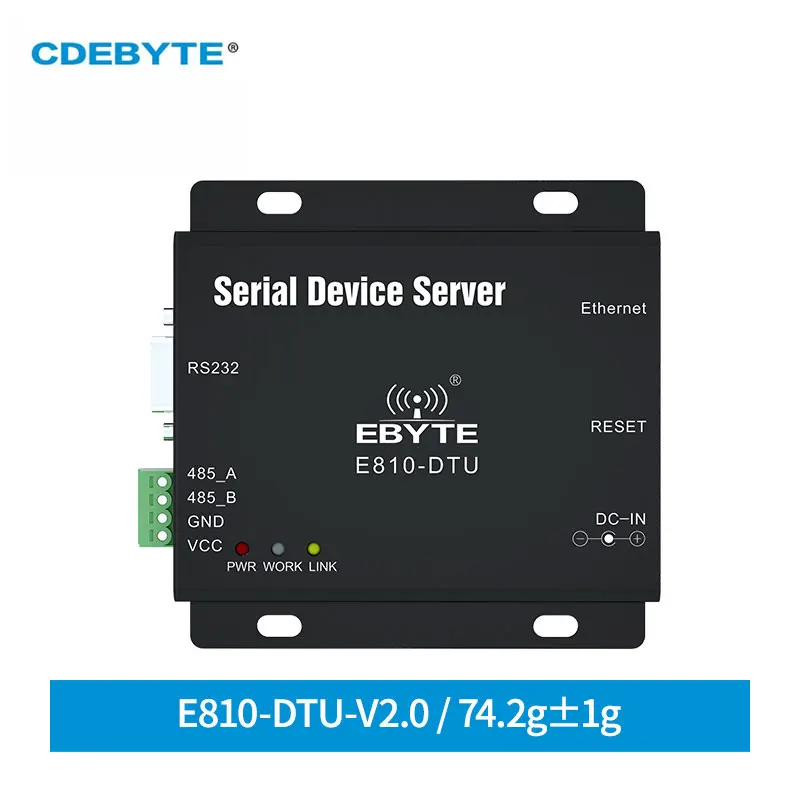 

RS485/RS422 to Ethernet MQTT Industrial Modbus Converter Modem CDEBYTE E810-DTU-V2.0 RJ45 Full Duplex Module Data Transmission