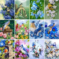 chenistory diy frame painting by numbers kits birds animals canvas by numbers handcraft acrylic paint on canvas for home decor d