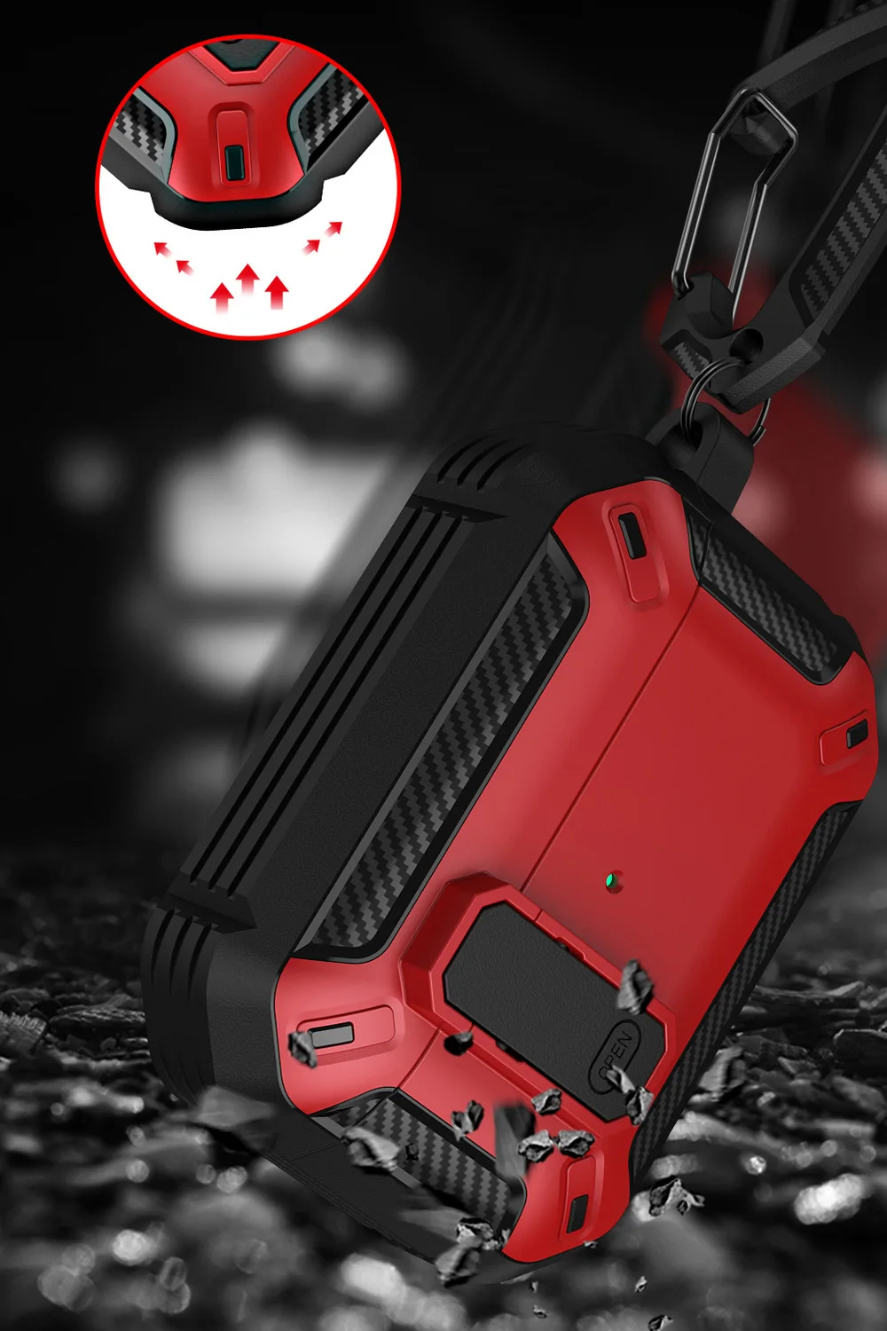 Беспроводной сенсорный светодиодный ночник чехол с замком American stSecurity для AirPods Pro 2