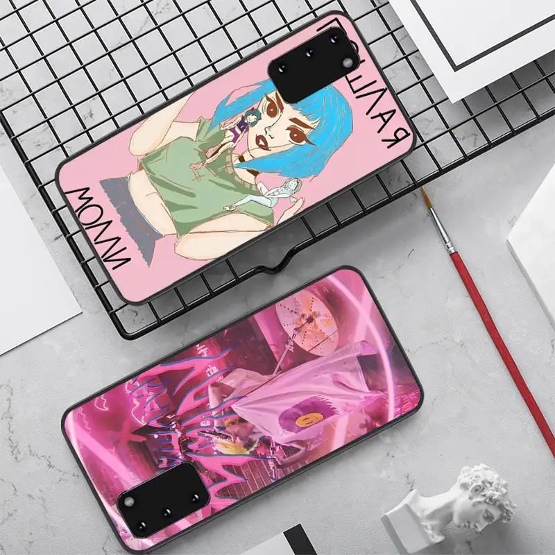 

Singer Poshlaja Molli fashion Phone Case For Samsung S 9 10 20 21 22 23 30 23plus lite Ultra FE S10lite Fundas